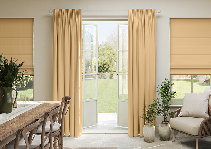 Kyoto Faux Silk, Natural - Made to Measure Curtains - Image 3
